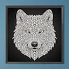 DIY Pearl Painting wolf for Home Wall Decor(25x25cm)