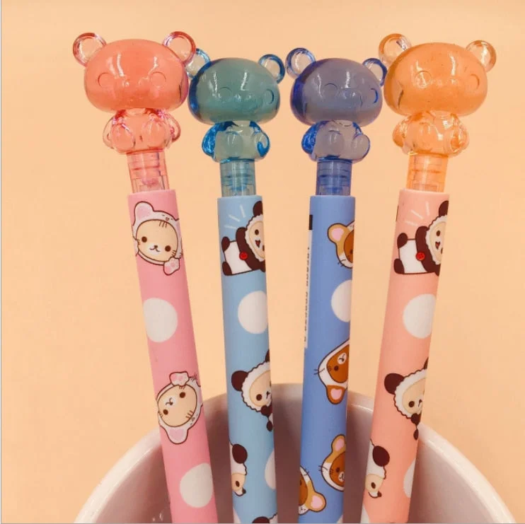 1 Pcs Lytwtw's Cute Kawaii Mechanical Pencil Lovely Bear Automatic Pen School Office Supply stationery creative Sweet Sweet