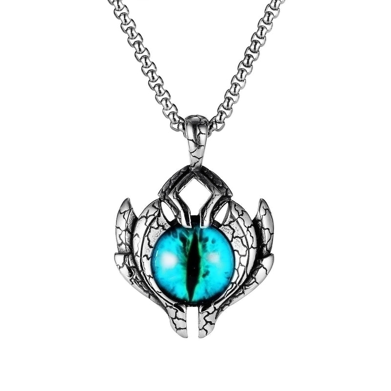 Fashion Devil’s Eye Stainless Steel Stoving Varnish Pendant Necklace 1 Piece