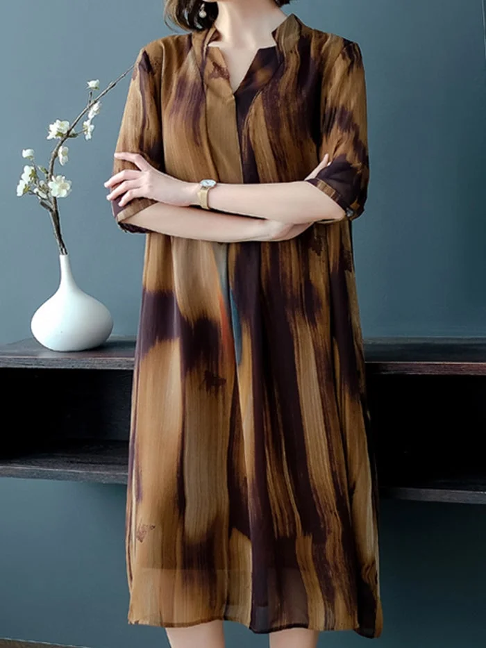 Fashion Chiffon Mid-Length Dress