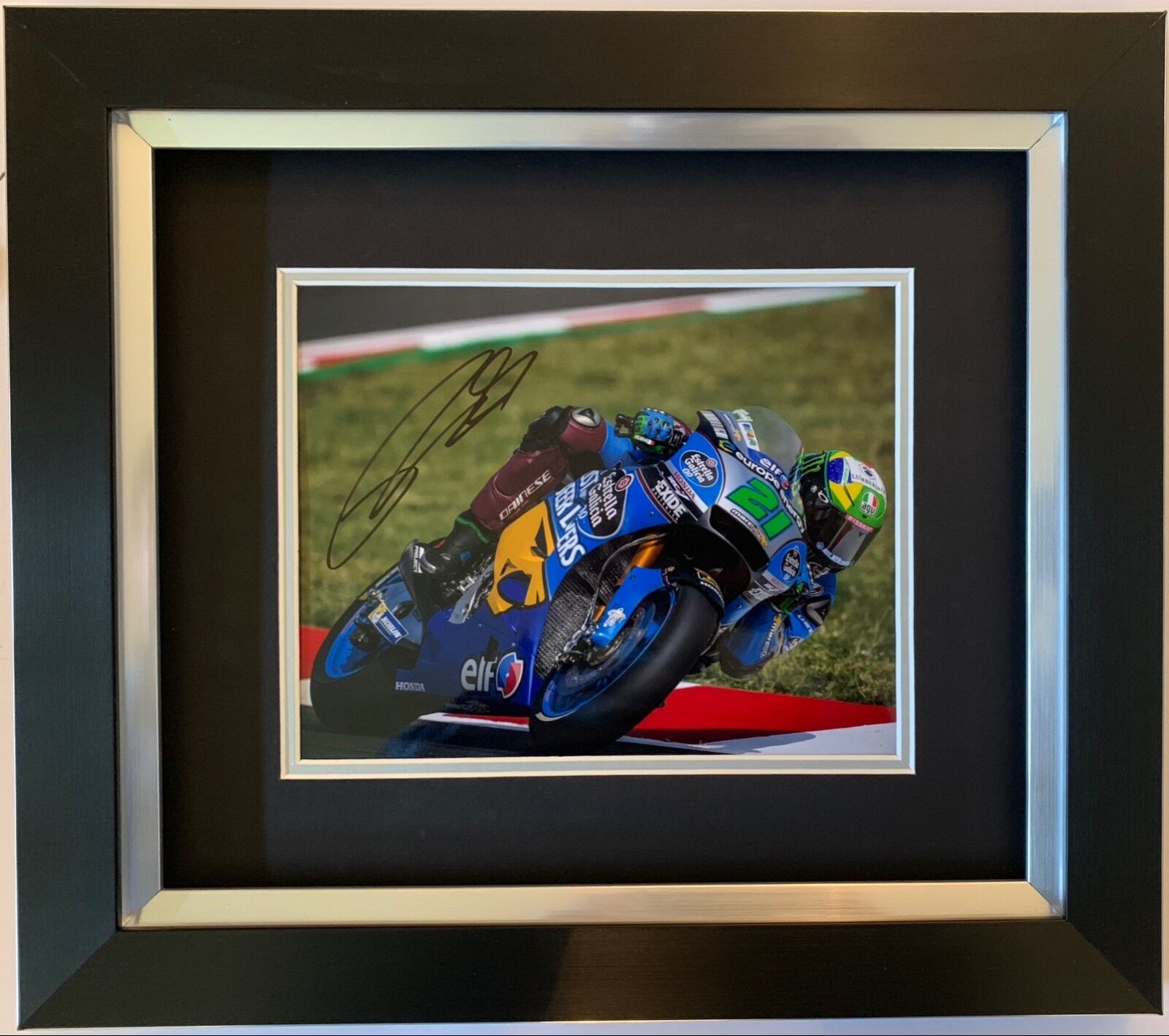 FRANCO MORBIDELLI HAND SIGNED FRAMED Photo Poster painting DISPLAY MARC VDS HONDA MOTOGP 1.