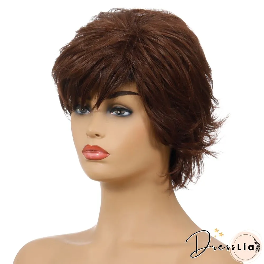 Explosions Wig Ladies Fashion Realistic Natural Chemical Fiber Short Curly Hair Headgear