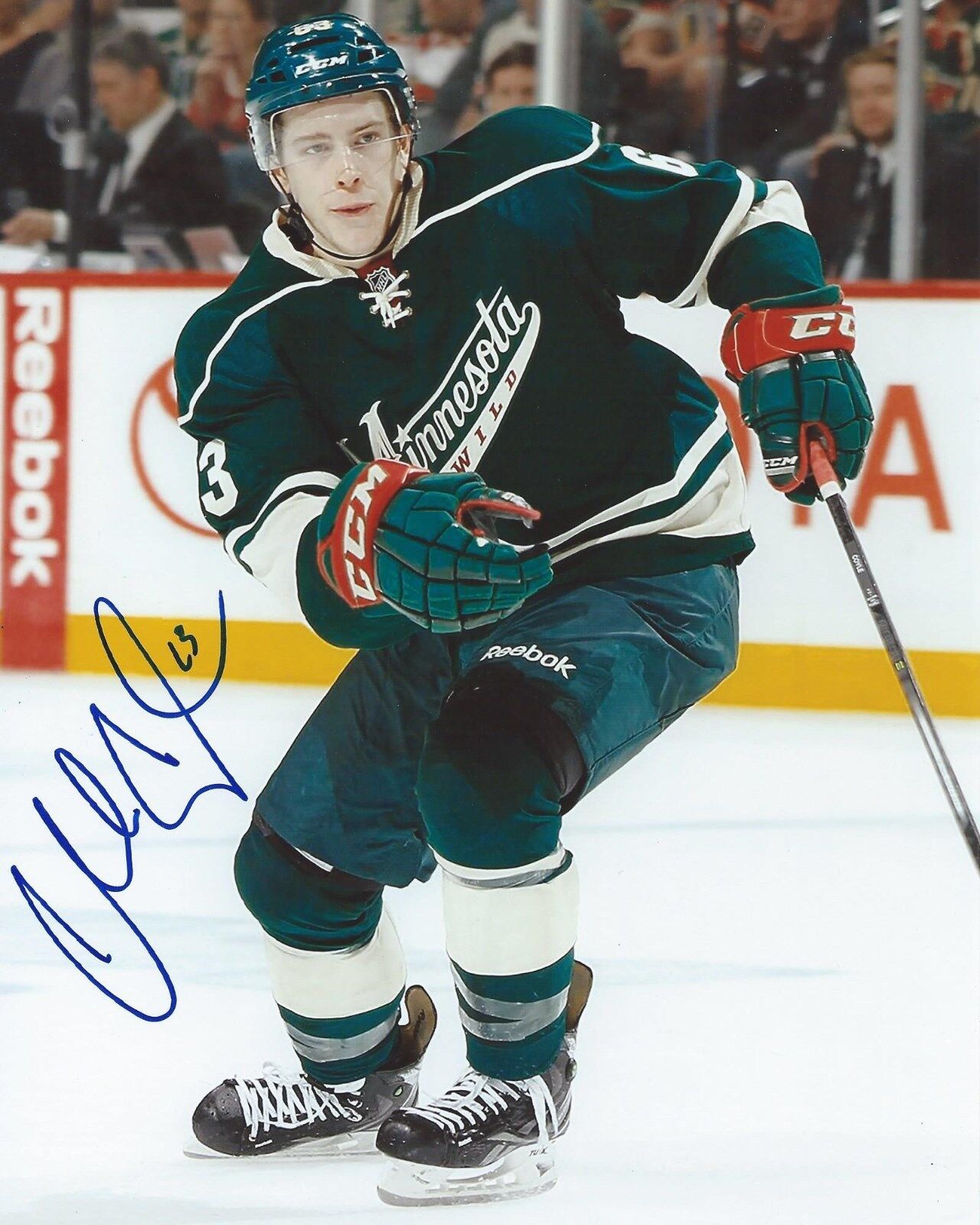 Charlie Coyle Signed 8x10 Photo Poster painting Minnesota Wild Autographed COA D