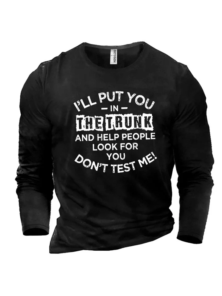 THE TRUNK Printed Personalized Long-sleeved Cotton Pullover Bottoming Shirt