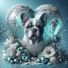 Love Bulldog-11CT Stamped Cross Stitch 45*45cm