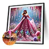 Girl In A Gorgeous Dress-Full Round Diamond Painting 40*40CM
