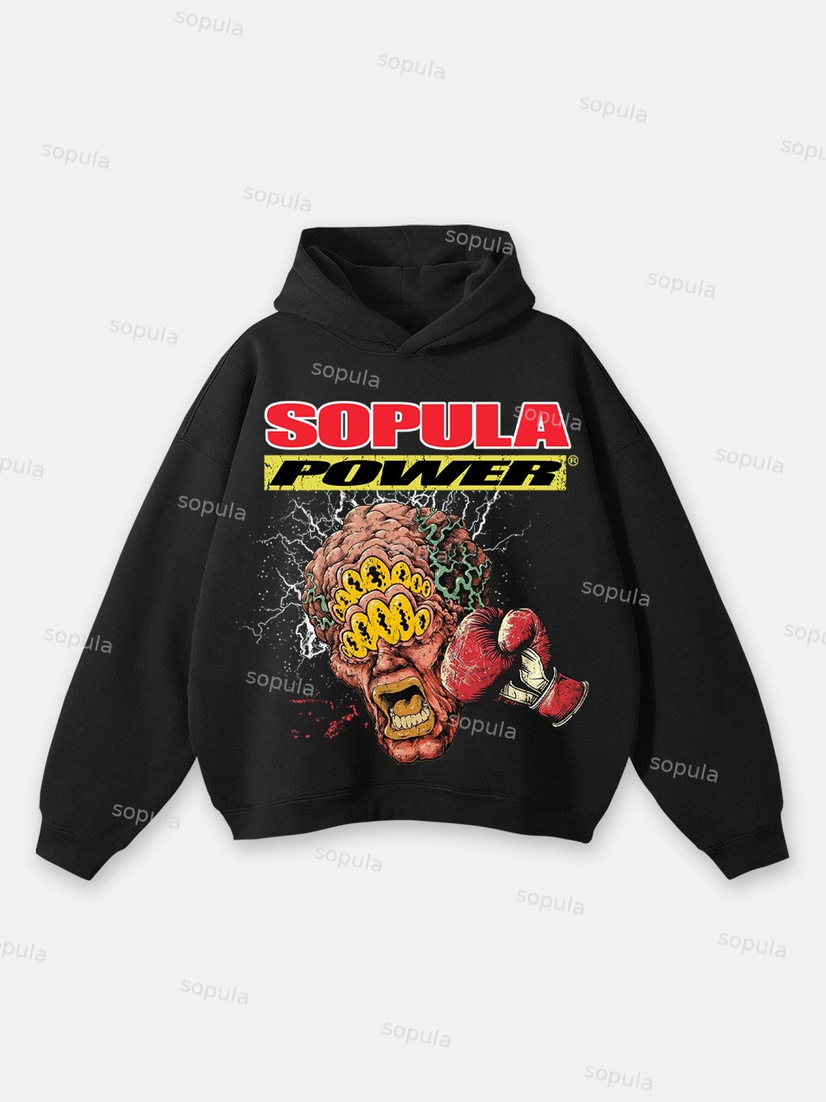 Sopula Power Boxer Master Graphic Print Hoodie - Sopula｜Premium Graphic Tees & Graphic Clothing