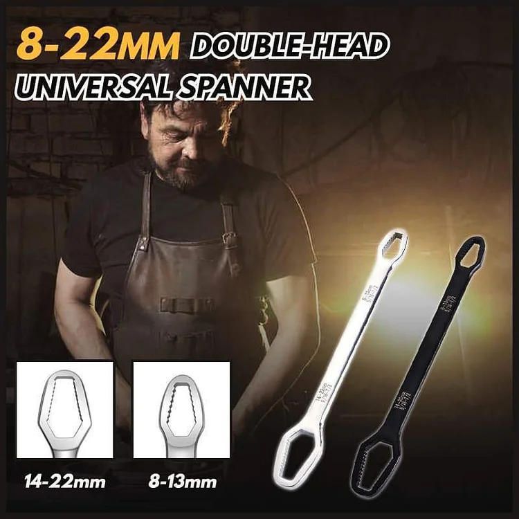 Electrophoretic Polished Chrome-plated Double-head Movable Torx Wrench