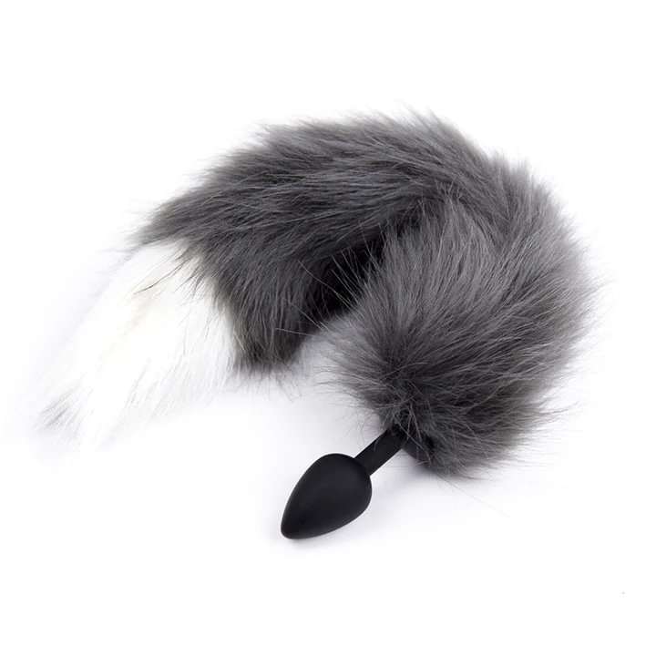 Gray Wolf Tail Plug Silicone GW510