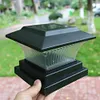 Solar Power LED Pillar Lamp Outdoor Garden Fence Lamp Yard Post Cap Lights