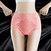 Sexy silk lace high-waisted panties
