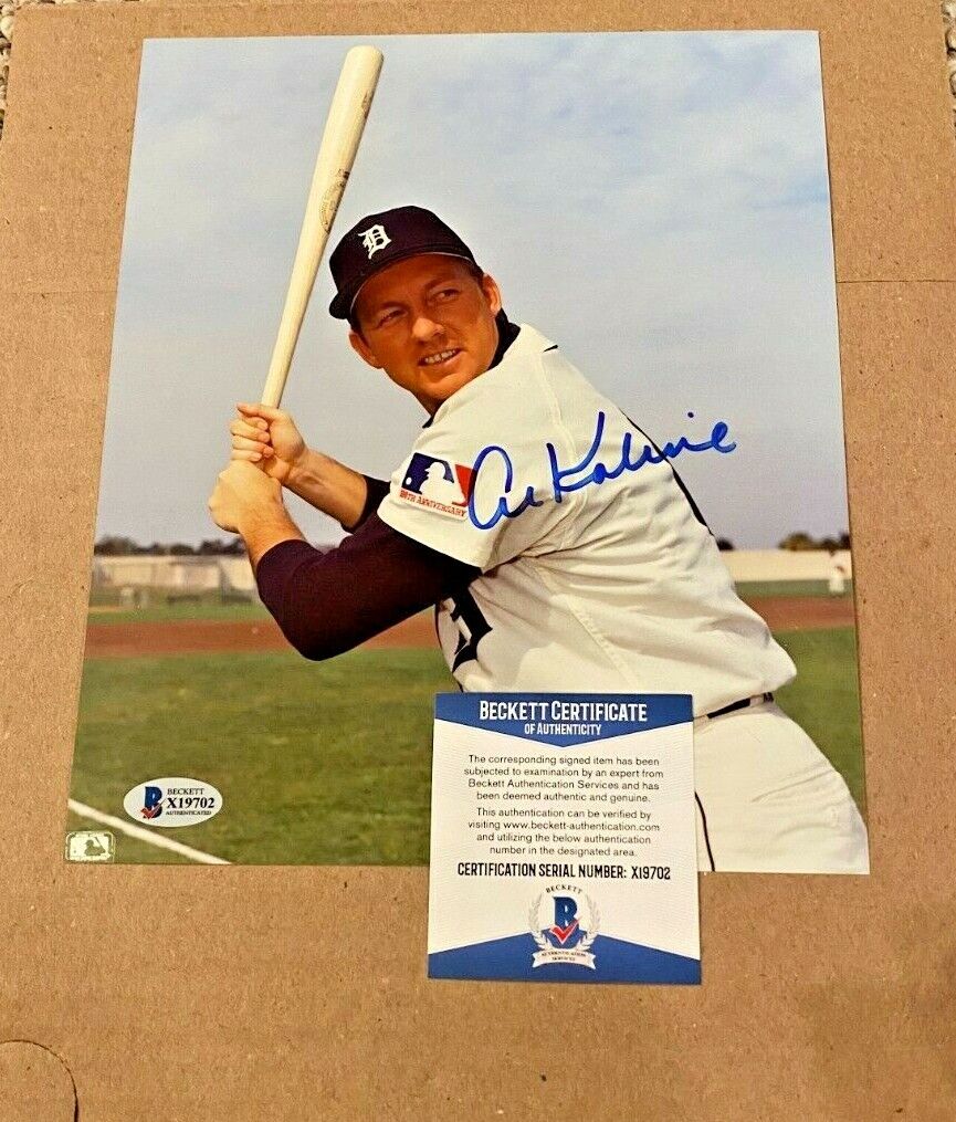 AL KALINE SIGNED DETROIT TIGERS 8X10 Photo Poster painting BECKETT CERTIFIED BAS #4