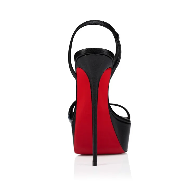 150mm  Spotlight Wavy Straps Sandals Red Bottom Stilettos High Heel Sandals Platform