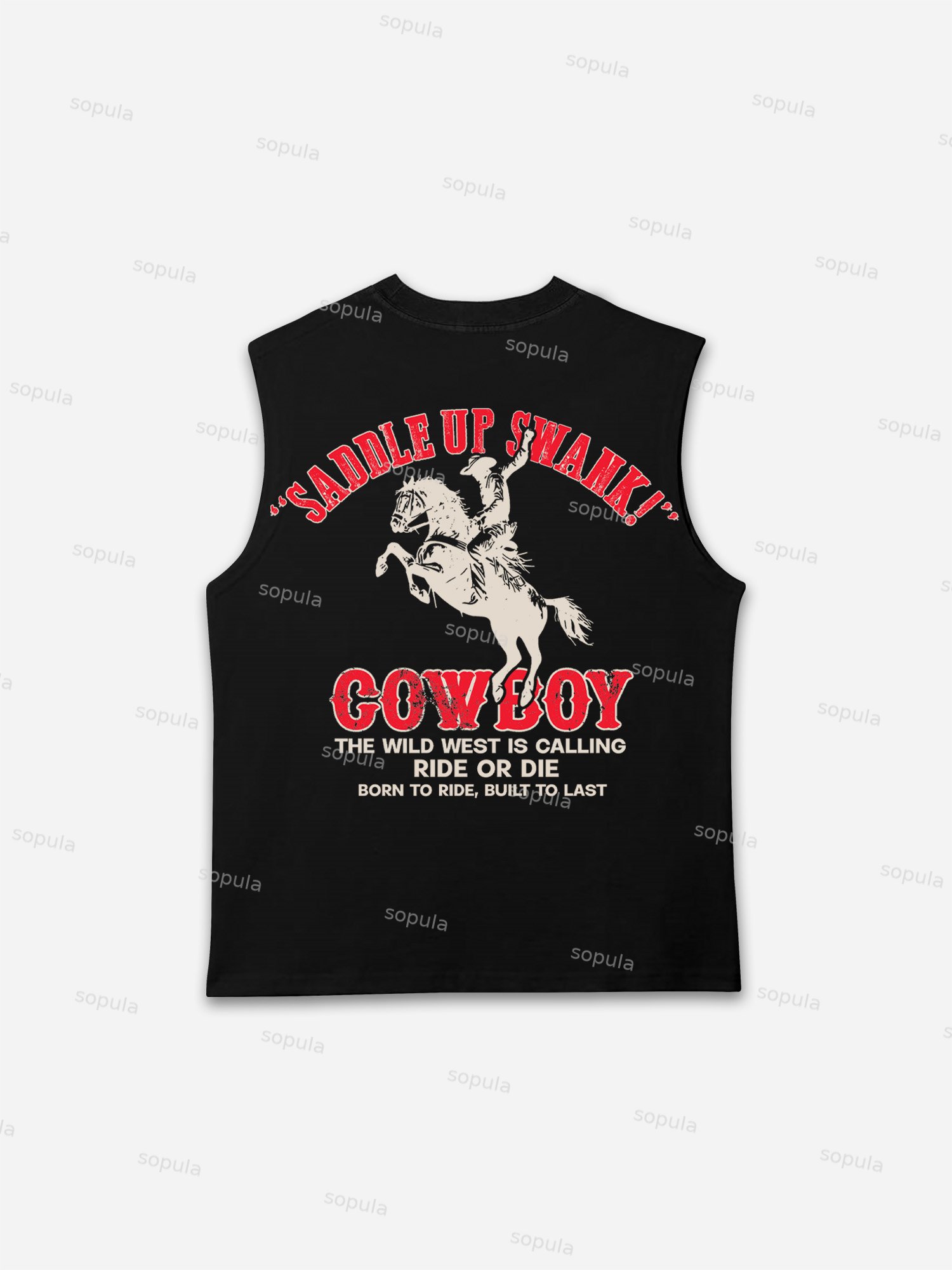 Cowboy Old Vintage Graphic Tank Top