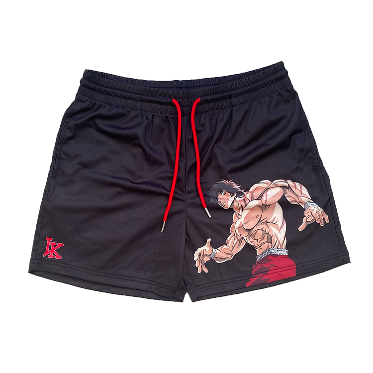 Men's casual anime print shorts 6415