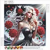 Diamond Painting-DIY Crystal Rhinestone Red Rose Beauty