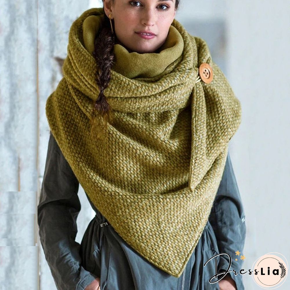 Plain Soft Button Scarf