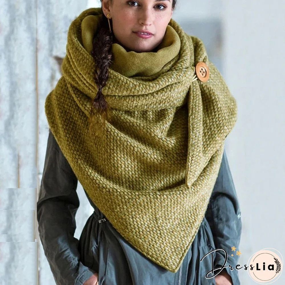 Plain Soft Button Scarf