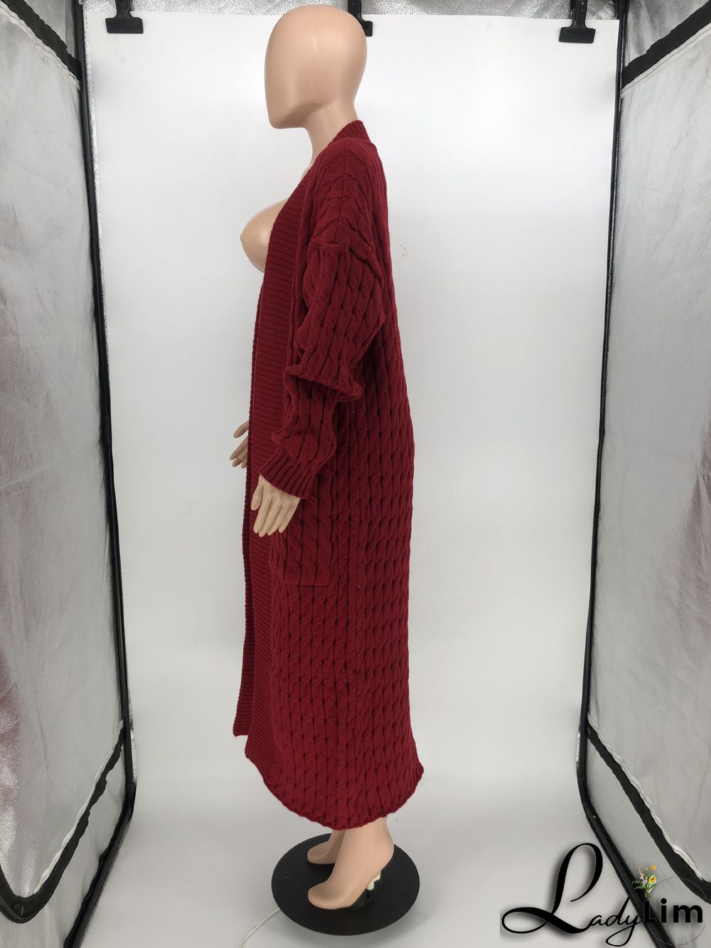 Women Winter Long Sleeve Plush Long Sweater Jacket