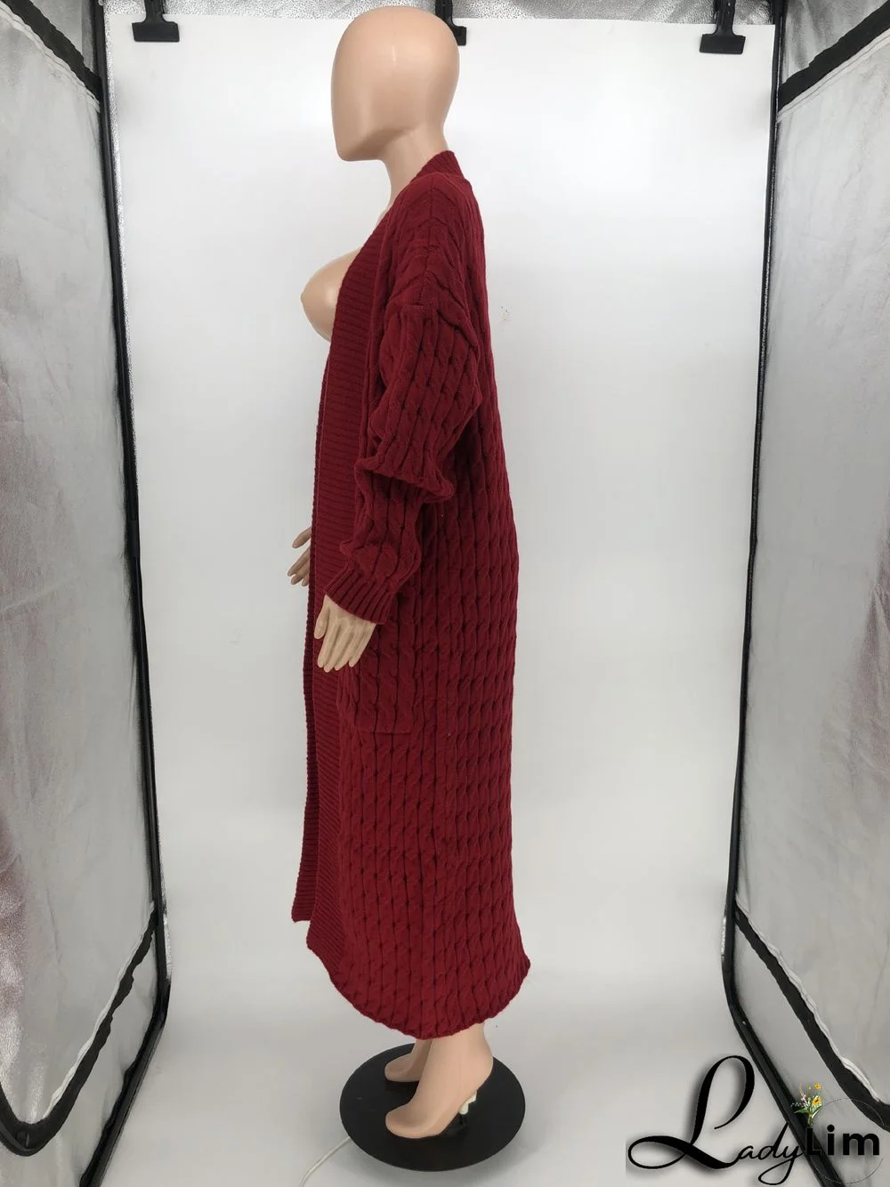 Women Winter Long Sleeve Plush Long Sweater Jacket