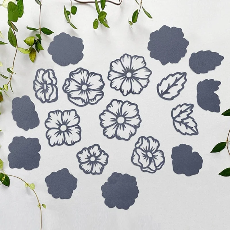 Beautiful Flowers And Leaves Metal Cutting Dies For DIY Scrapbook Cutting Die Paper Cards Embossed Decorative Craft Die Cut New