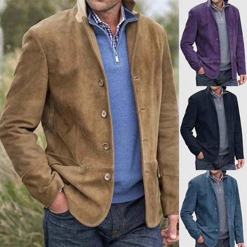 Men's Casual Stand Collar Blazer