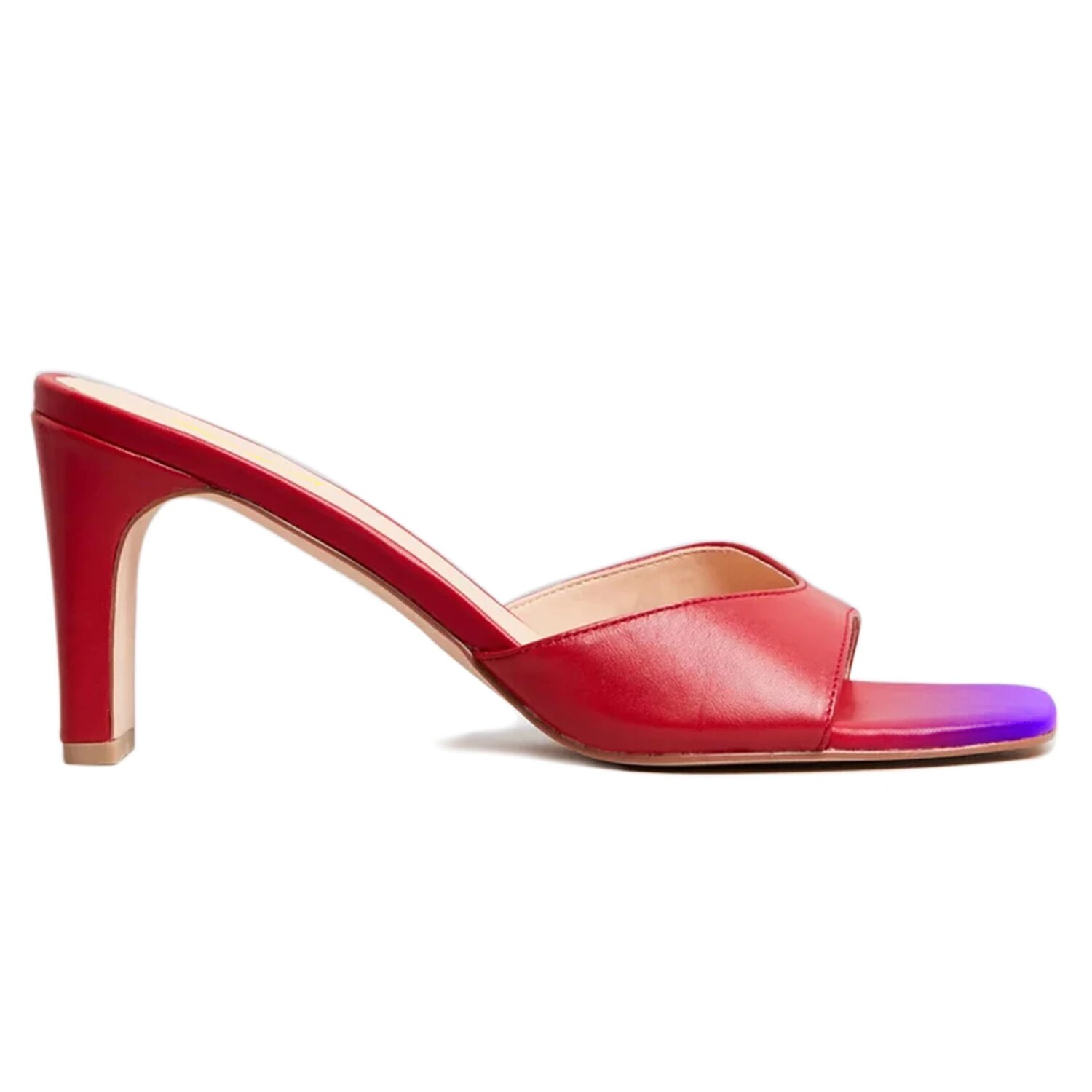 TAAFO Red Purple Gradient Comfort Women Slippers Strange Style Heels Outside Ladies Shoes 