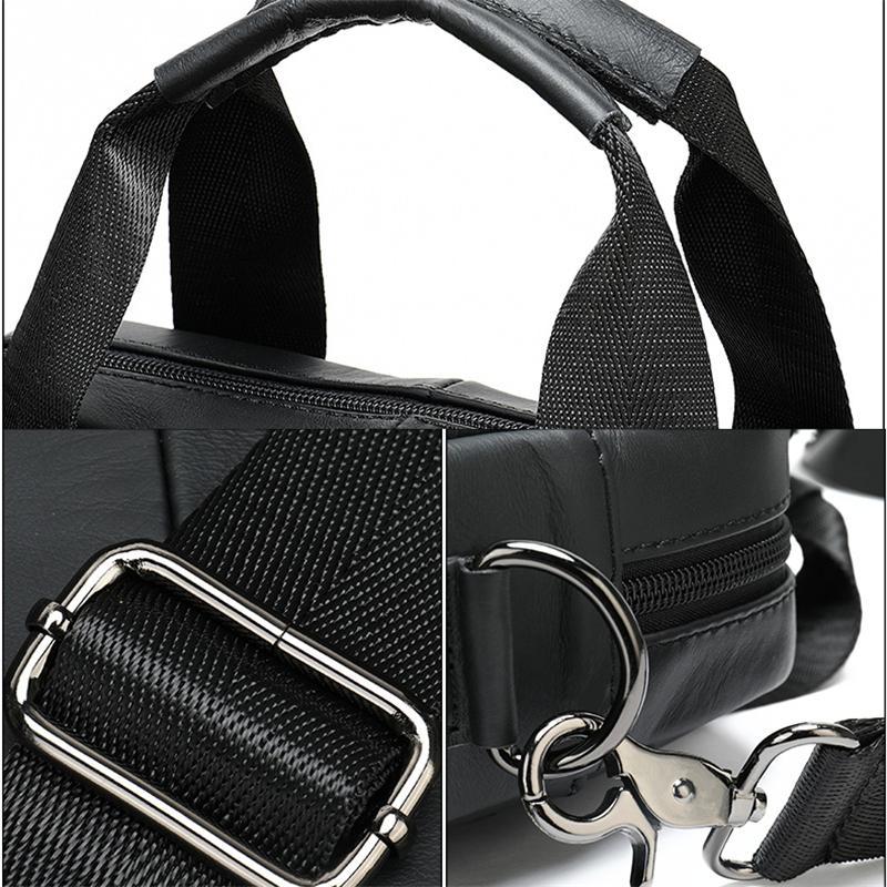 Premium Quality Fine Stitching Dual Top-Handled Adjustable Strap Business-Use Sling Bag