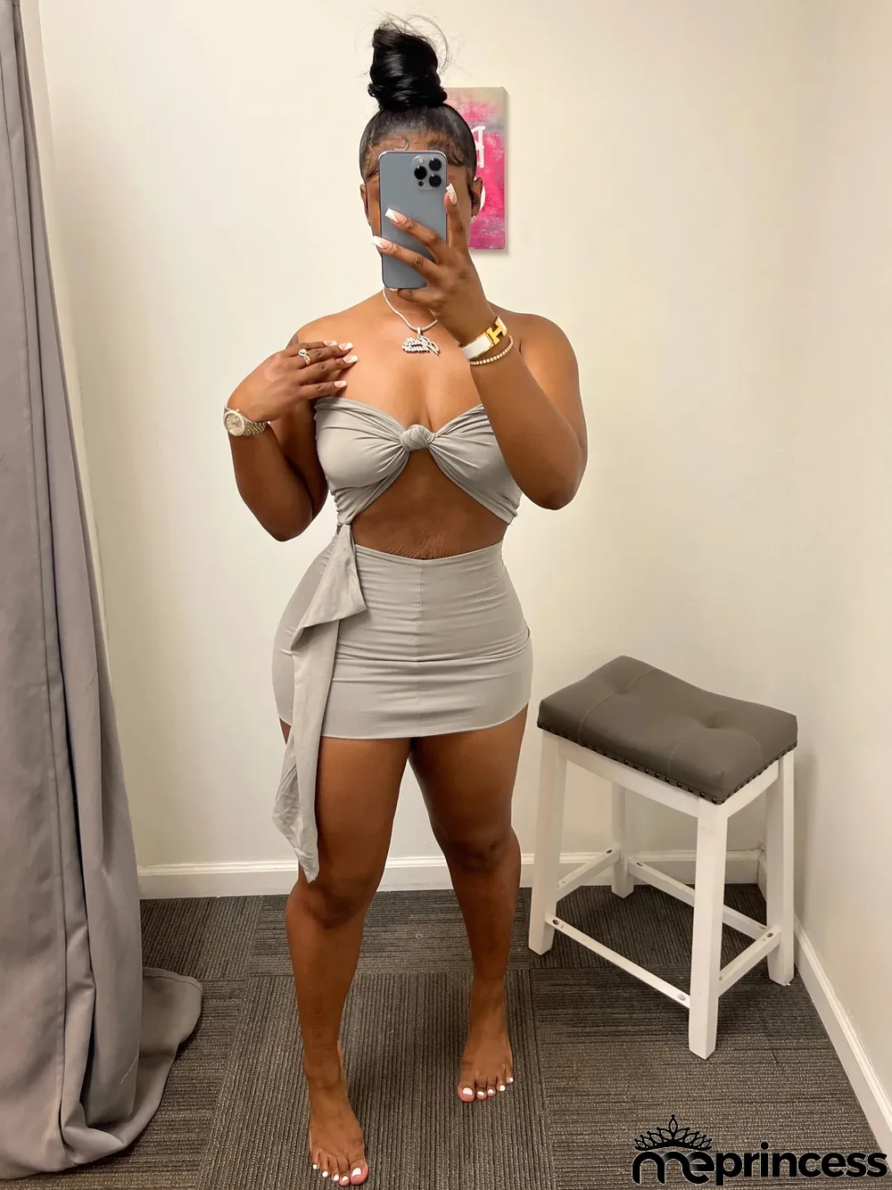 Women's Summer Casual Streamer Solid Strapless Two Piece