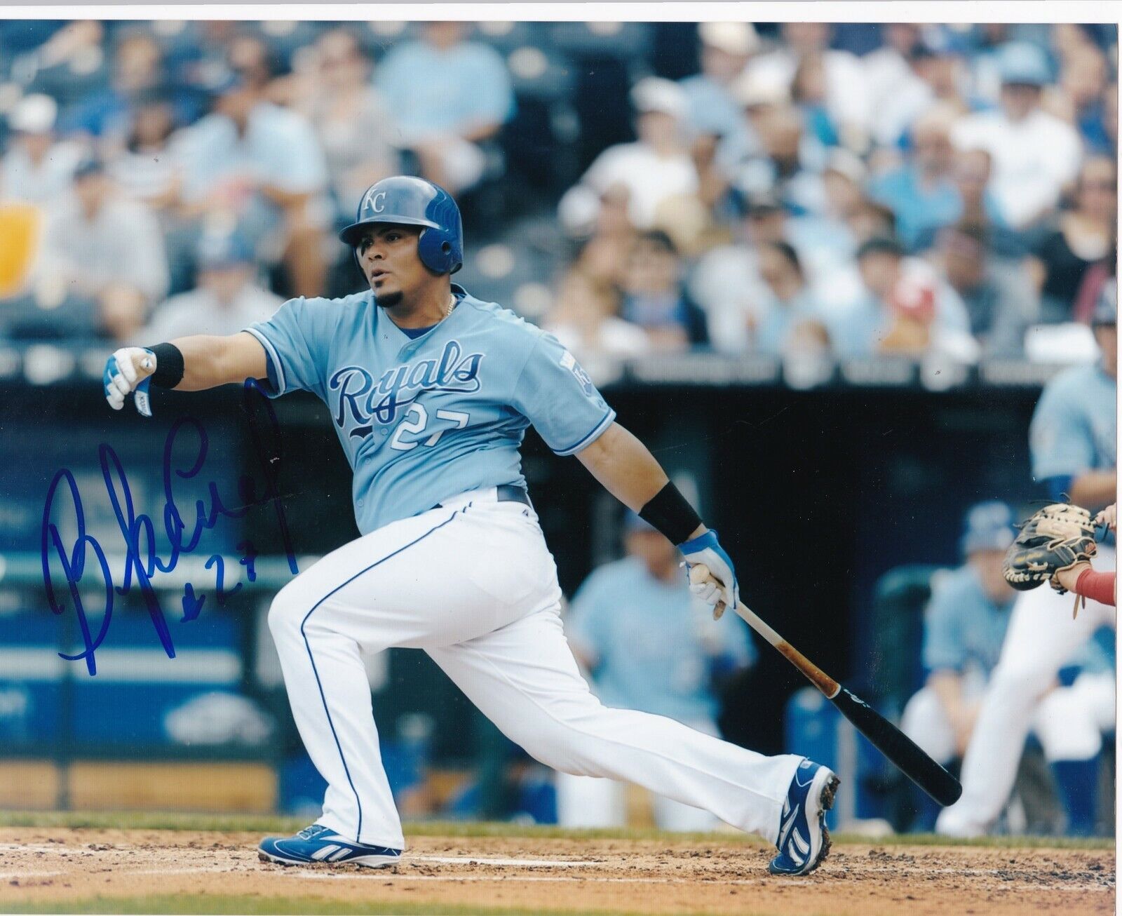 BRAYAN PENA KANSAS CITY ROYALS ACTION SIGNED 8x10