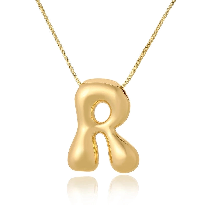 Copper Letter Pendant Necklace