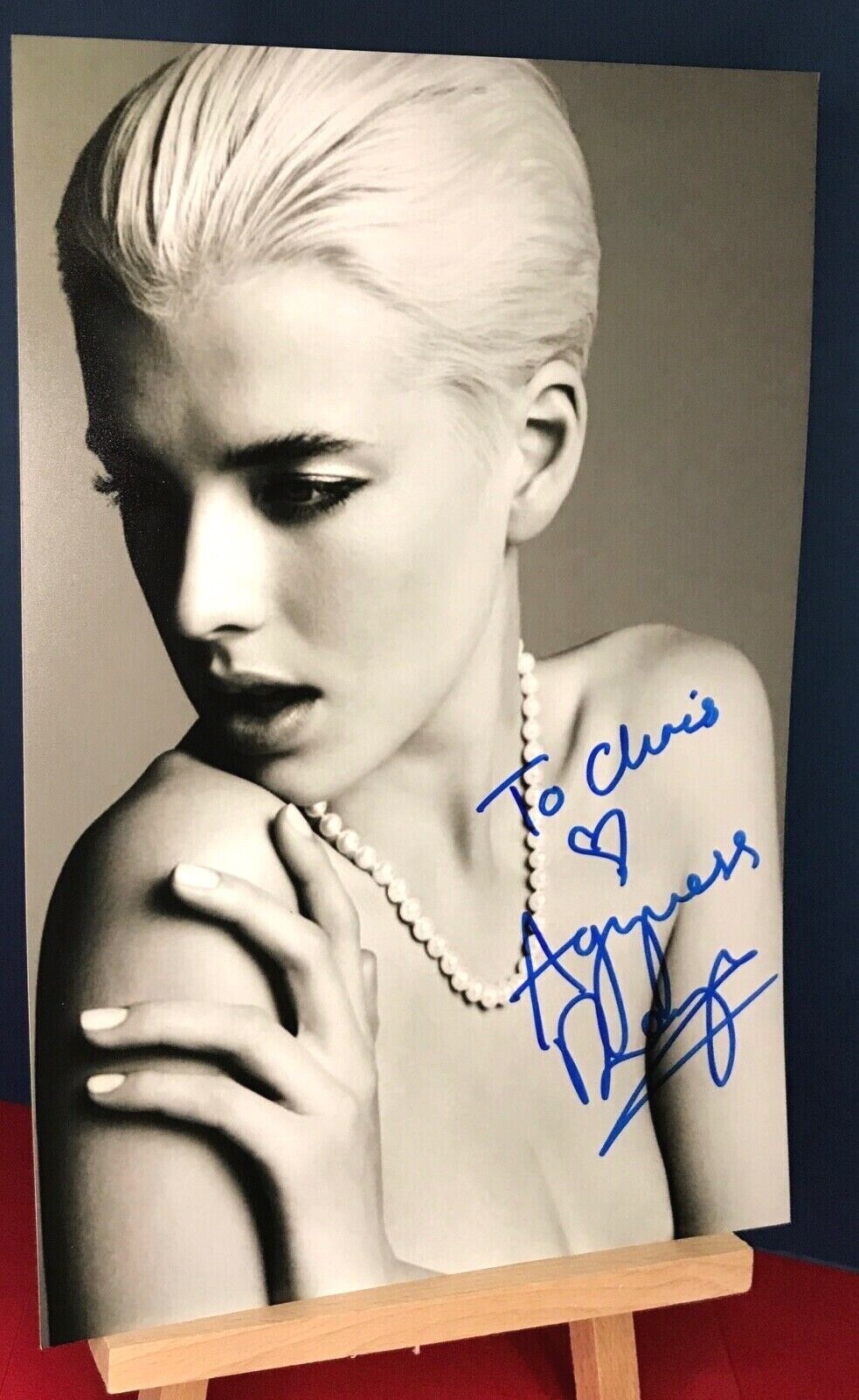 AGYNESS DEYN Full Signature Genuine Authentic Signed 11.5 x 8 Photo Poster painting UACC COA