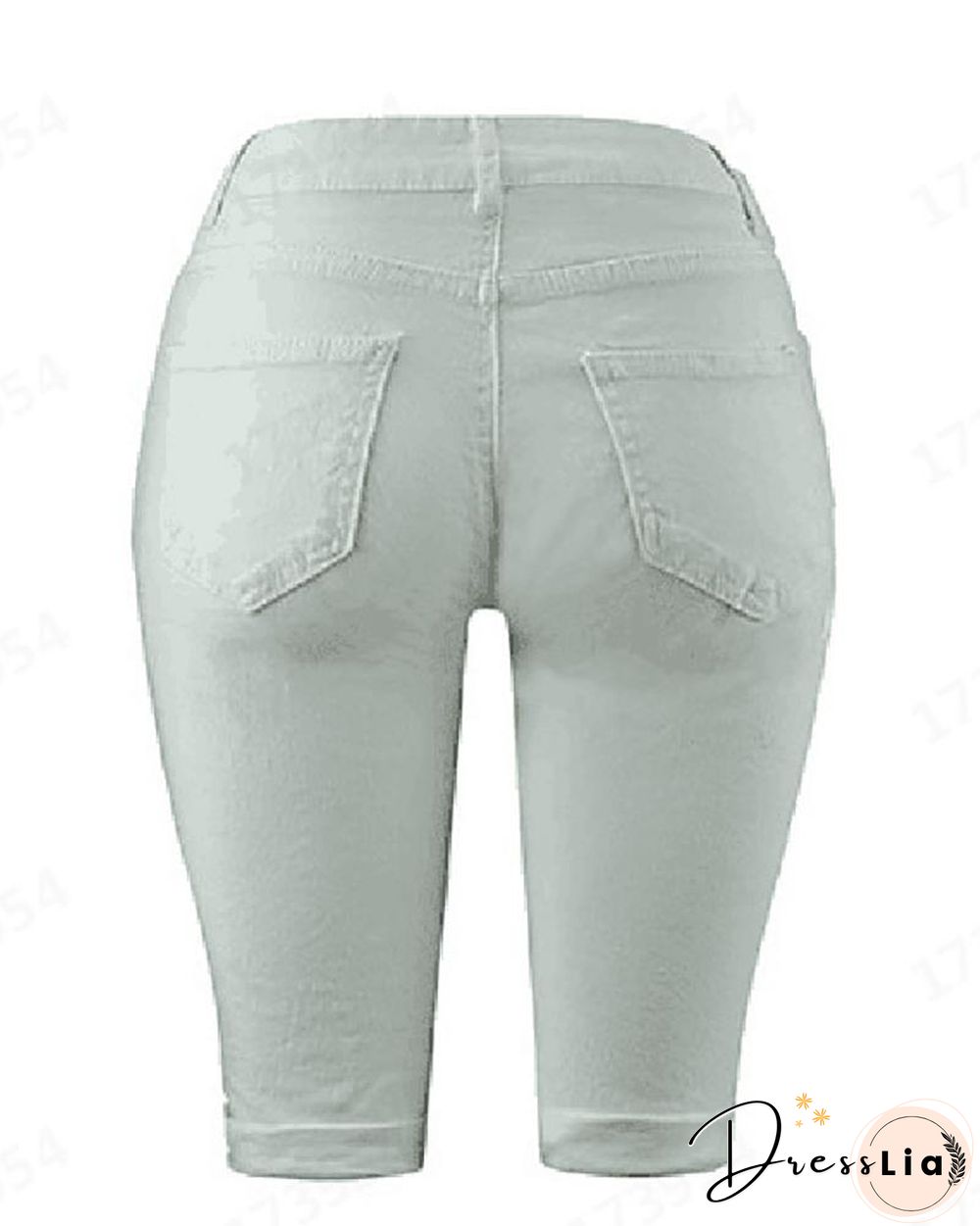 Ripped Cutout Casual Denim Shorts