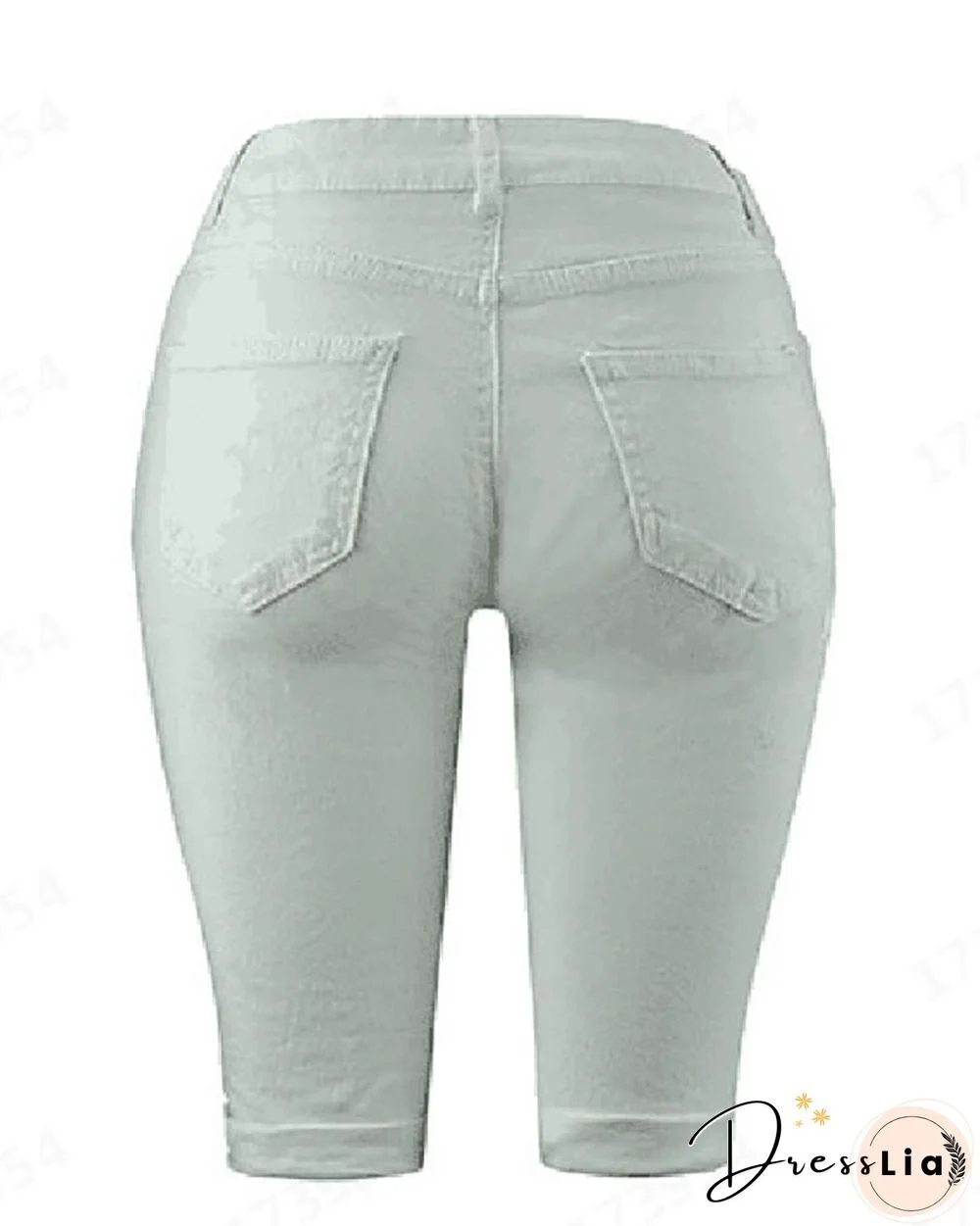 Ripped Cutout Casual Denim Shorts