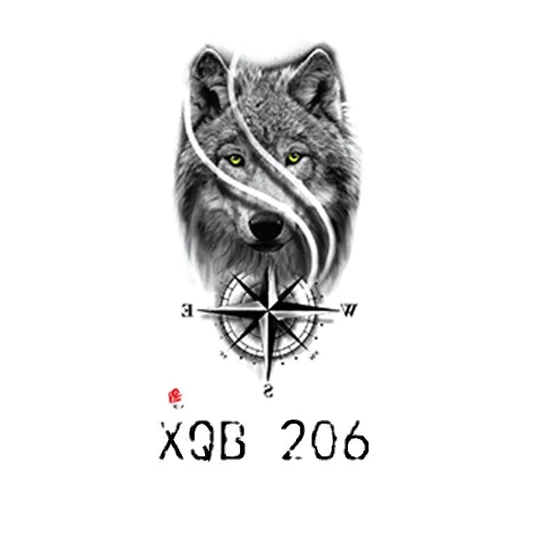 Small Full Arm Waterproof Tattoo Sticker Half Arm Arm Painted Flower Animal Arm Lasting European and American Tattoo Sticker