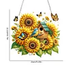 Pendentif maison tournesol acrylique oiseau bricolage
