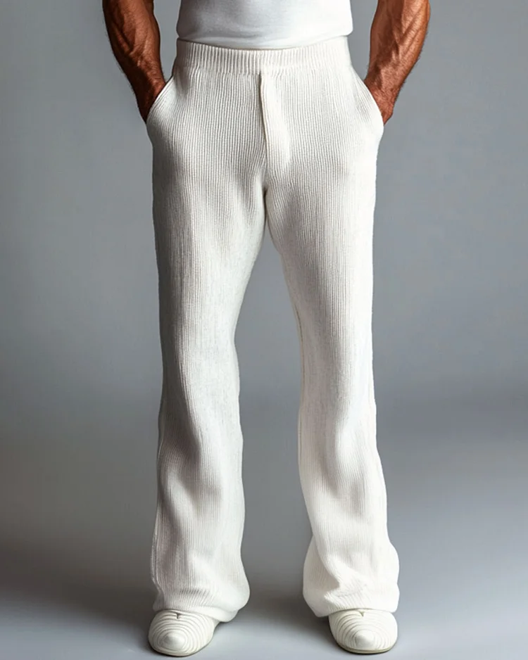  Men's Casual Solid Knit Pants