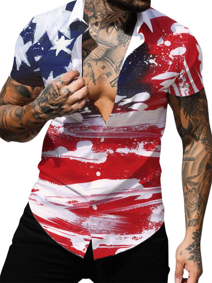 Men's Hawaii Shirt Printed Short Sleeve Lapel Casual S M L XL 2XL 3XL 4XL