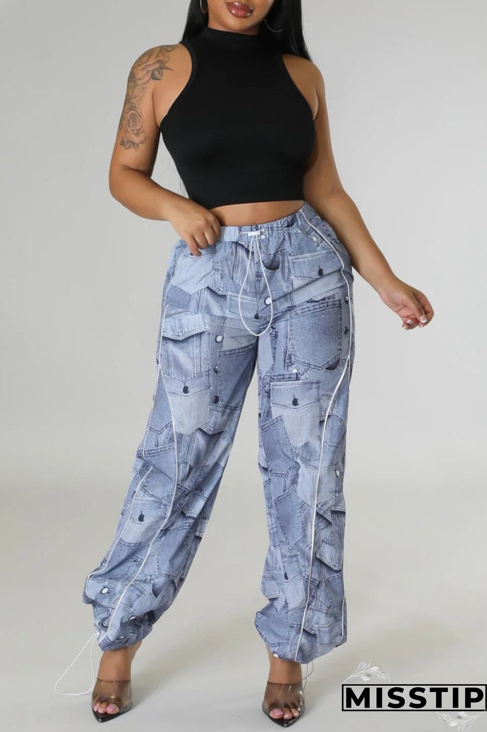 Black Casual Solid Basic Half A Turtleneck Tops