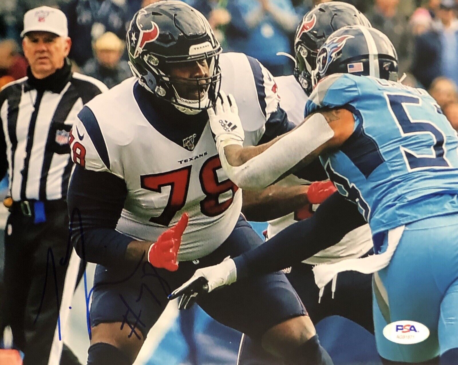 Laremy Tunsil Signed Autographed Houston Texans 8x10 Photo Poster painting Pro Bowl Psa/Dna