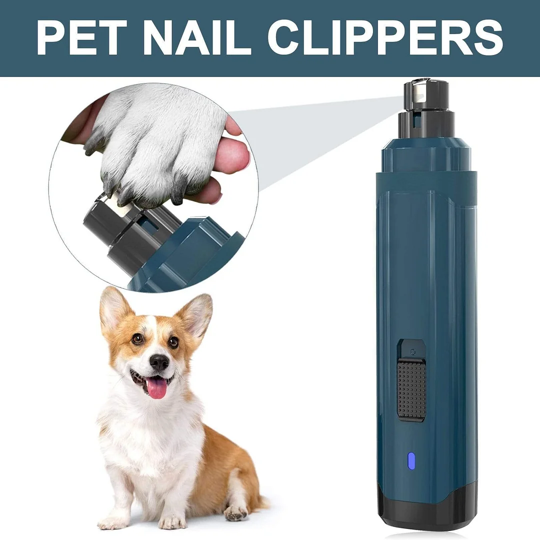 Dog Nail Grinder - Quiet with 2 Speed Professional Pet Nail Trimmer Rechargeable Painless Paws Grooming  