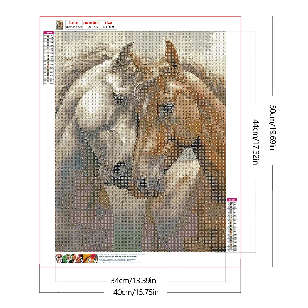 Diamond Painting - Full Round Drill - Horse(Canvas|40*50cm)