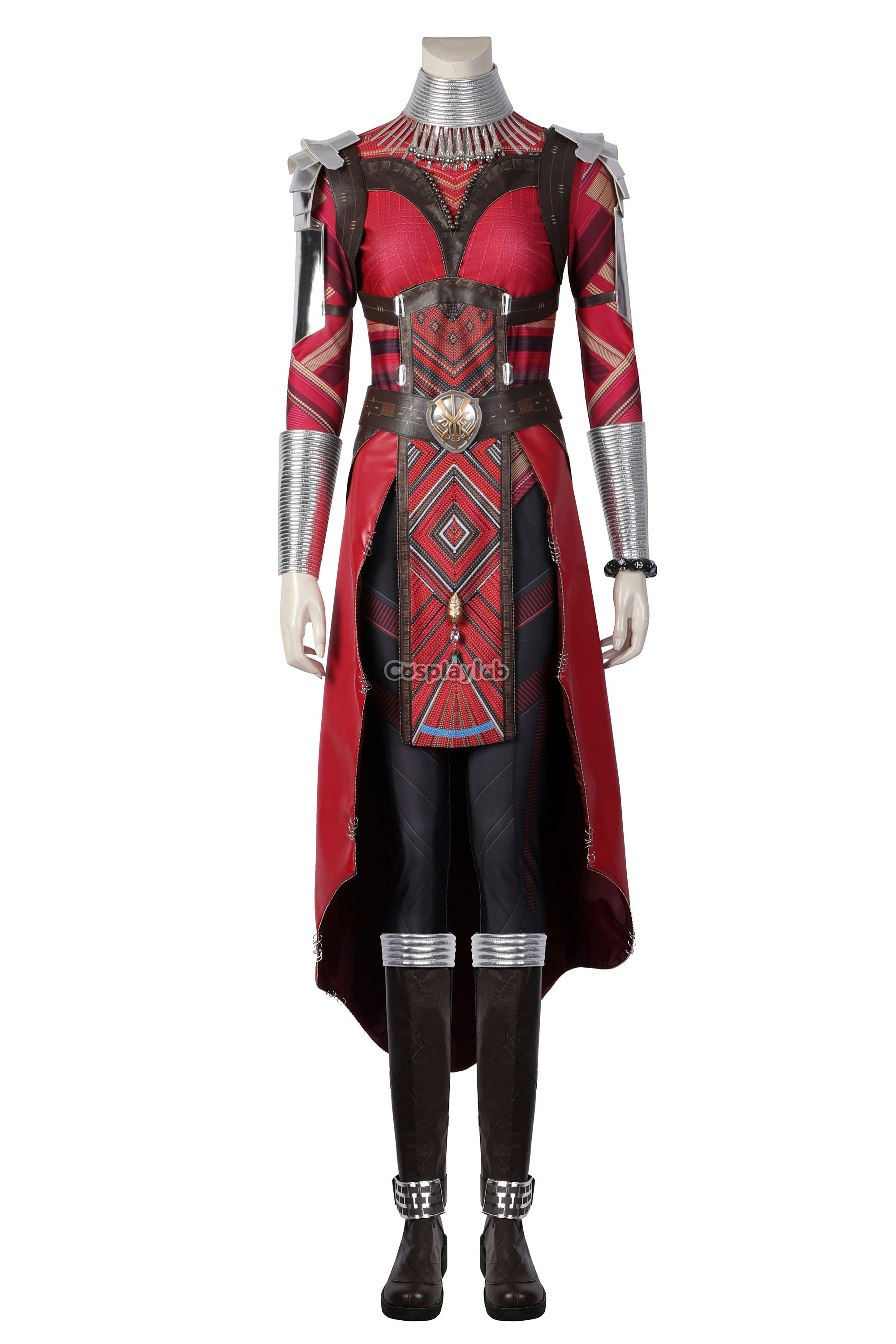 Dora Milaje Aneka Nakia Ayo Red Outfit Cosplay Costume