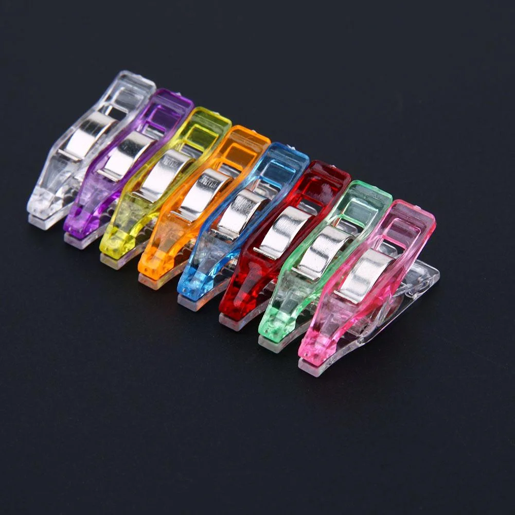 50pcs Plastic Wonder Clips Holder for DIY Patchwork Fabric Quilting