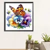 Diamond Painting-DIY Full Round Drill Butterfly Flower