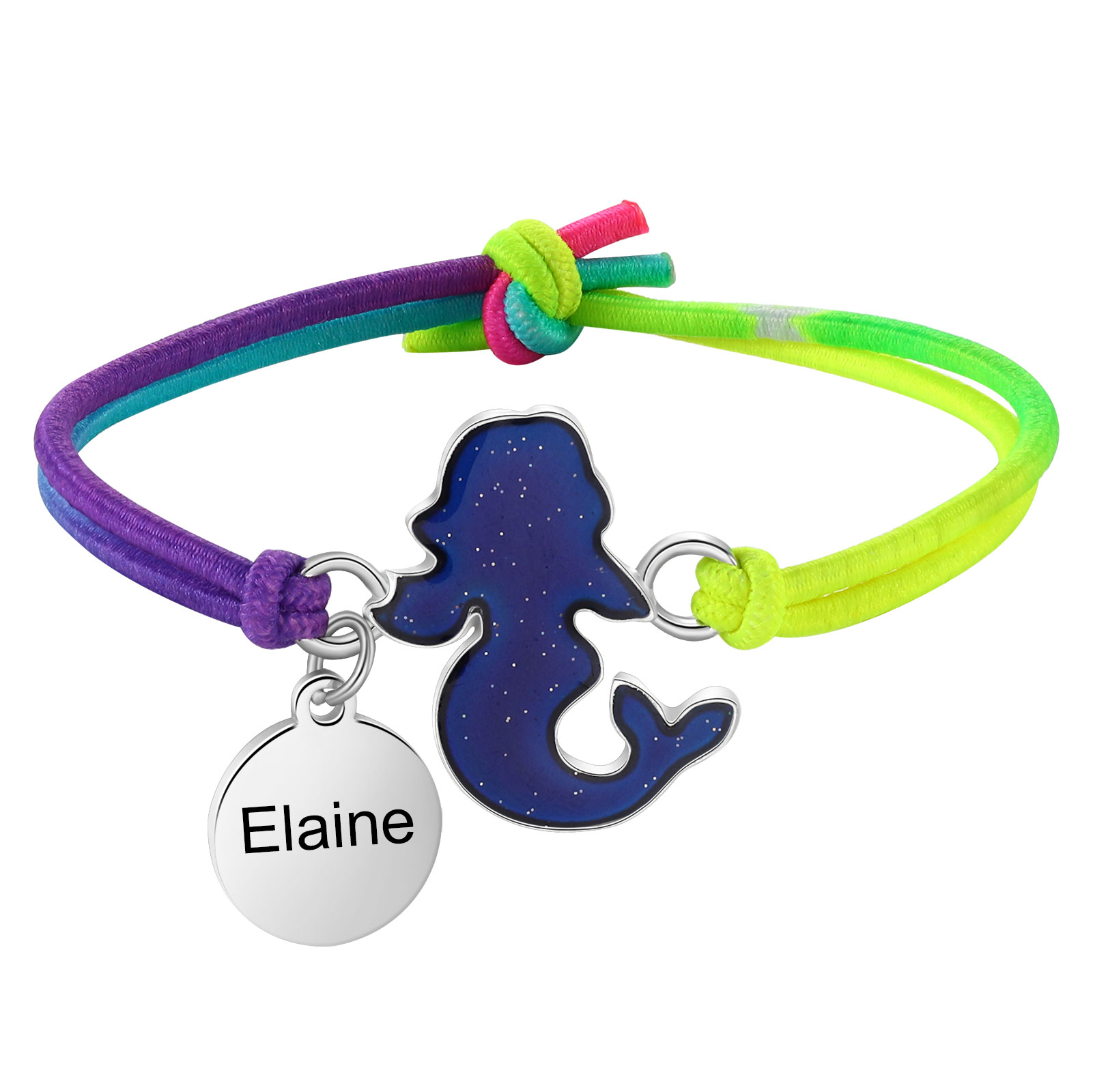 Custom 2 Names Bracelet Set 2 Pieces Hair Ties Back To School Gift for Girls Sisters Best Friends-Jessemade AU