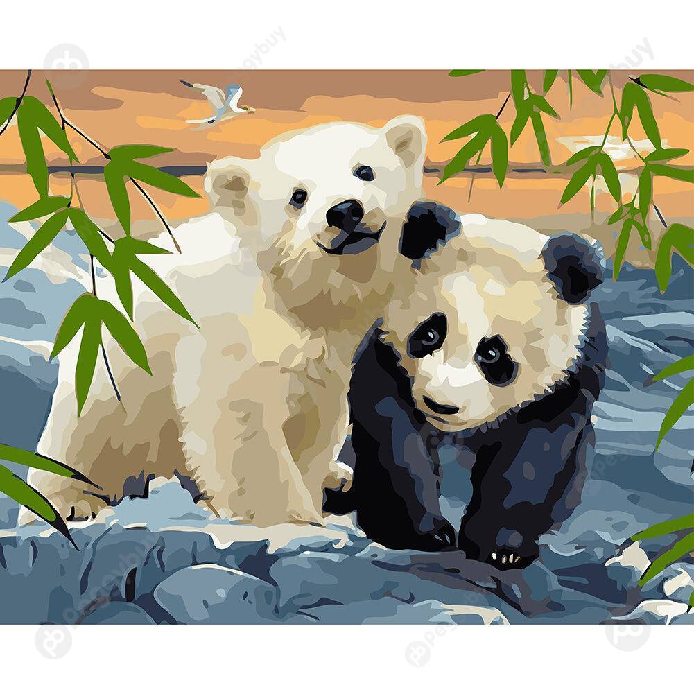 

50*40CM Paint By Numbers-Panda, 501 Original