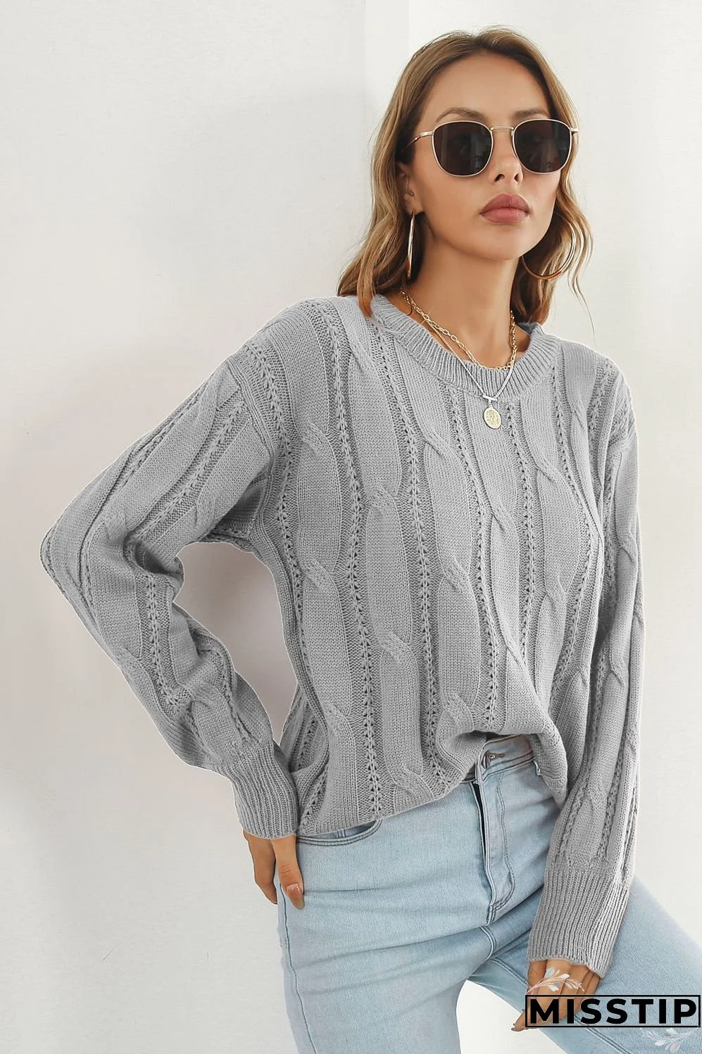 Round Neck Long Sleeve Sweater
