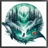 Dolphin Silhouette-11CT Stamped Cross Stitch 40*40cm