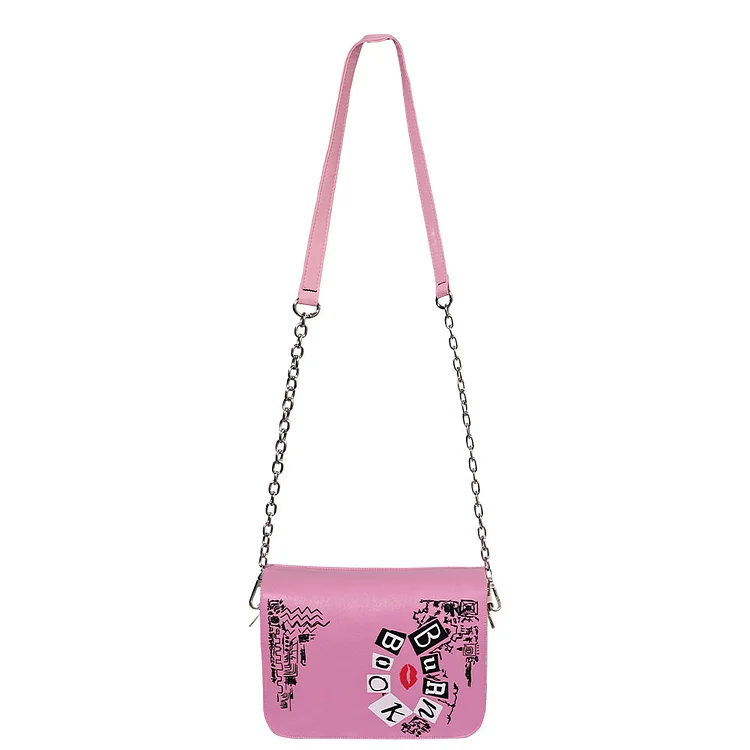 Mean Girls (2024) Karen Smith Burn Book Pink Shoulder Bags Cosplay Halloween Carnival Accessories Props